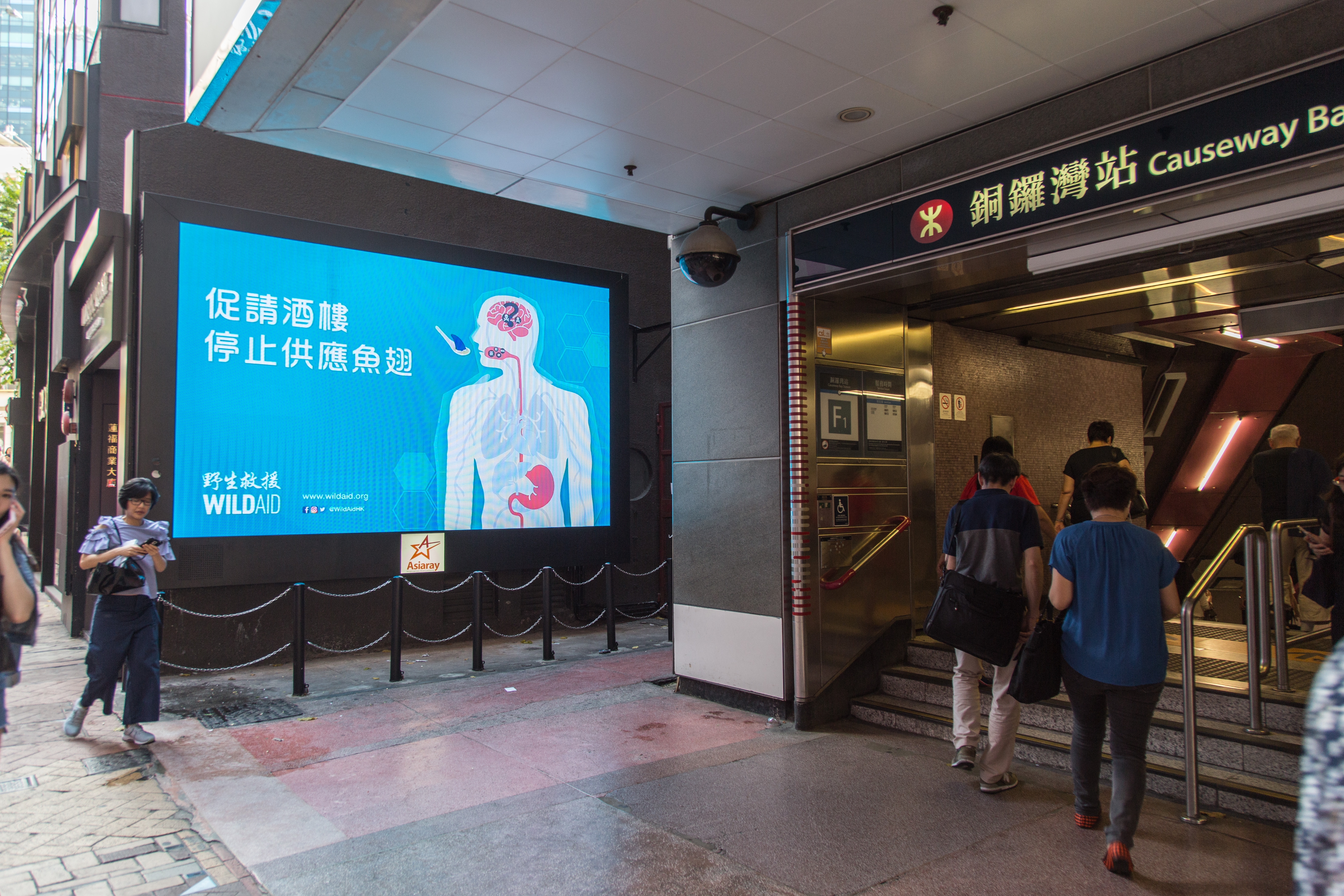 雅仕维携手野生救援于香港发布户外广告雅仕维携手野生救援于中国不同